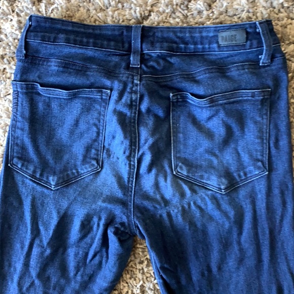 PAIGE Denim Dark Wash Skinny Jeans Size 30 - Picture 4 of 4